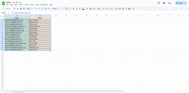 Copy from Excel sheet<br /><br />