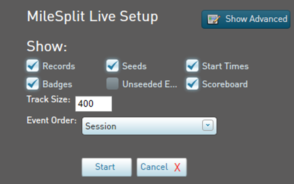 Instructions for Using MileSplit Live w/Meetpro