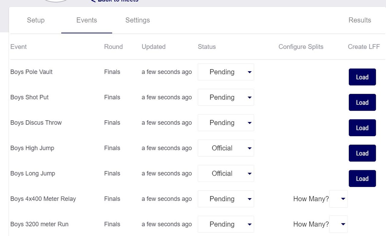 MileSplit Live Field App