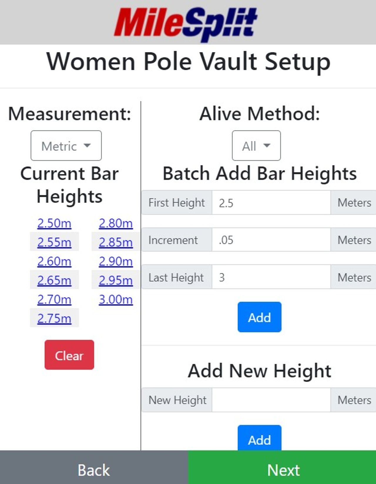 MileSplit Live Field App