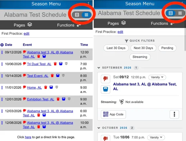 Default view vs. new view