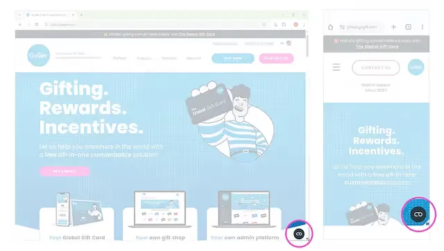 Skjáskot af persónuverndarhnappinum á global.gogift.com
